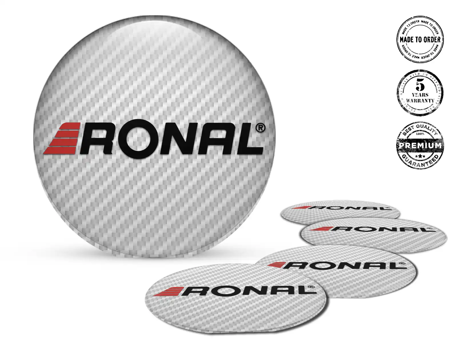 Ronal Harzgewölbte Aufkleber Rennsport-Felgenlogos